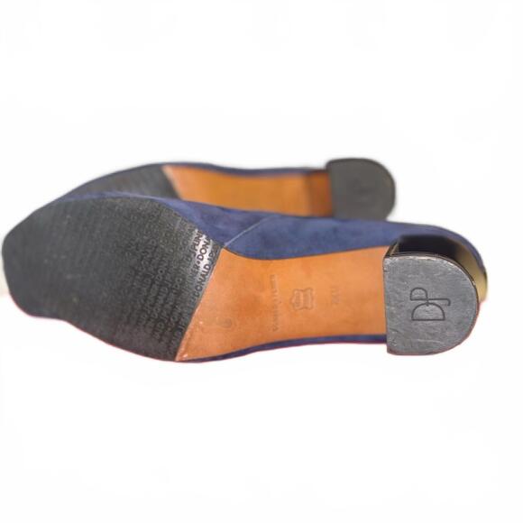 Donald J. Pliner Navy Suede Ankle Booties, Size 8 - Picture 6 of 6